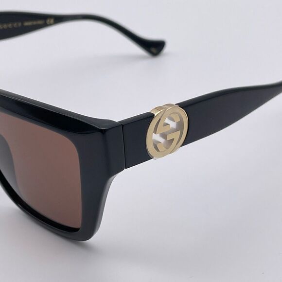 GUCCI Sunglasses GG1023S 005 With Chain Black/Brown Women NEW main image 9